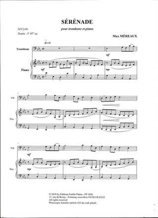 Sérénade (Trombone Et Piano)