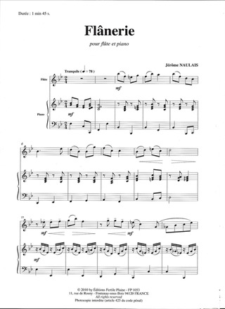 Flanerie (Flûte Et Piano)