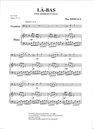 Là-Bas (Trombone Et Piano)