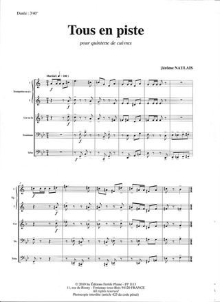 Tous En Piste (2 Trompettes, Cor, Trombone, Tuba)