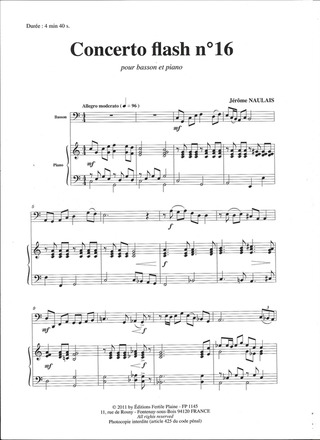 Concerto Flash #16 (Basson Et Piano)