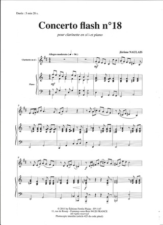 Concerto Flash #18 (Clarinette Et Piano)
