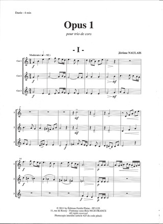 Op.1 (Trio De Cors)