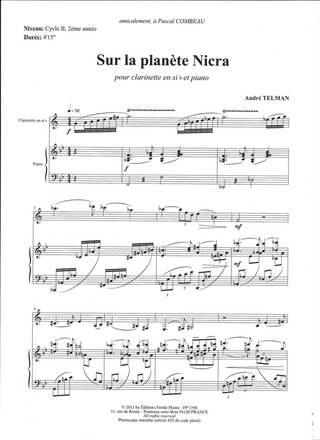 Sur La Planète Nicra (Clarinette Et Piano)