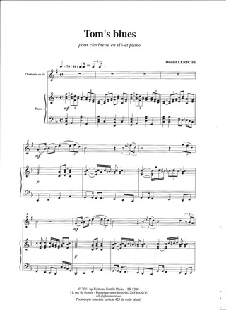 Tom's Blues (Clarinette Et Piano)