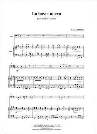 Bossa Nueva (Basson Et Piano)