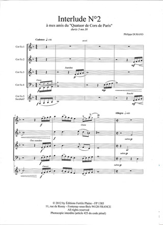 Interlude #2 (Quatuor Ou Quintette De Cors)