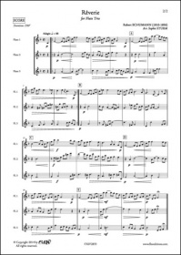 Rêverie - R. Schumann - Trio De Flûtes (SCHUMANN ROBERT)