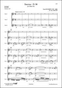 Sanctus - D. 56 - F. Schubert - Trio De Violons