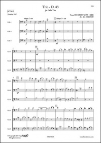 Trio - D. 43 - F. Schubert - Trio De Violoncelles (SCHUBERT FRANZ)