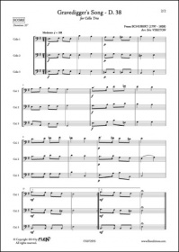 La Chanson Du Fossoyeur - D. 38 - F. Schubert - Trio De Violoncelles (SCHUBERT FRANZ)
