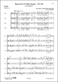 Heureux Celui Qui Sourit - Th. 83 - P. I. Tchaikovsky - Quatuor De Violoncelles (TCHAIKOVSKI PIOTR ILITCH)