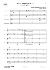 God Is Our Refuge K. 20 - W. A. Mozart - Quatuor De Saxophones (MOZART WOLFGANG AMADEUS)