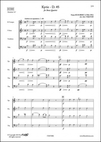 Kyrie - D. 45 - F. Schubert - Quatuor De Cuivres (SCHUBERT FRANZ)