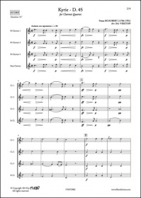 Kyrie - D. 45 - F. Schubert - Quatuor De Clarinettes (SCHUBERT FRANZ)