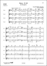 Kyrie - D. 45 - F. Schubert - Quatuor De Flûtes (SCHUBERT FRANZ)