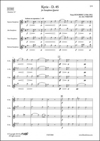 Kyrie - D. 45 - F. Schubert - Quatuor De Saxophones (SCHUBERT FRANZ)