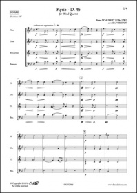 Kyrie - D. 45 - F. Schubert - Quatuor A Vents (SCHUBERT FRANZ)