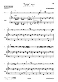 Trottin'Herbe - P. Nebbula - Clarinette Et Piano (NEBBULA PATRICK)