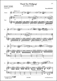 Thank You Wolfgang! - P. Bernard - Clarinette Et Piano (BERNARD PATRICE)
