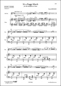 It's A Raggy March - P. Bernard - Saxophone Alto Et Piano (BERNARD PATRICE)