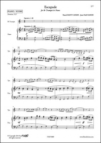 Escapade - P. Saint-Leger - J.-N. Garde - Trompette / Cornet Et Piano (SAINT-LEGER PASCAL / GARDE JEAN NOEL)