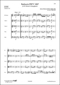 Badinerie Bwv 1067 - J. S. Bach - Clarinette Et Quatuor A Cordes (BACH JOHANN SEBASTIAN)