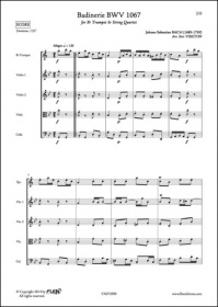 Badinerie Bwv 1067 - J. S. Bach - Trompette Et Quatuor A Cordes (BACH JOHANN SEBASTIAN)