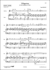 Villageoises - P. Proust - Saxophone Alto Et Piano (PROUST PASCAL)
