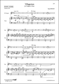 Villageoises - P. Proust - Trompette Et Piano (PROUST PASCAL)