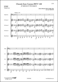 Choral De La Cantate Bwv 140 - J. S. Bach - Euphonium Et Quatuor De Clarinettes (BACH JOHANN SEBASTIAN)