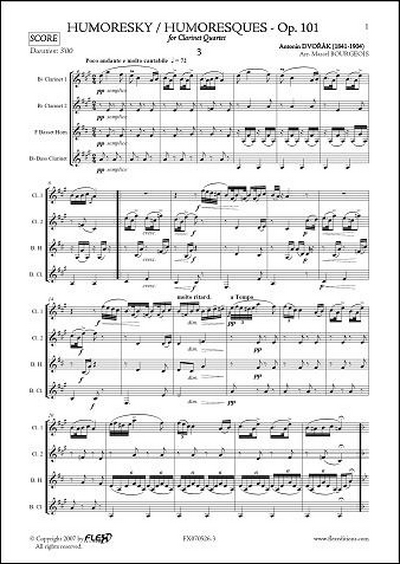 Humoresques Op. 101 - N 3 (DVORAK ANTONIN)