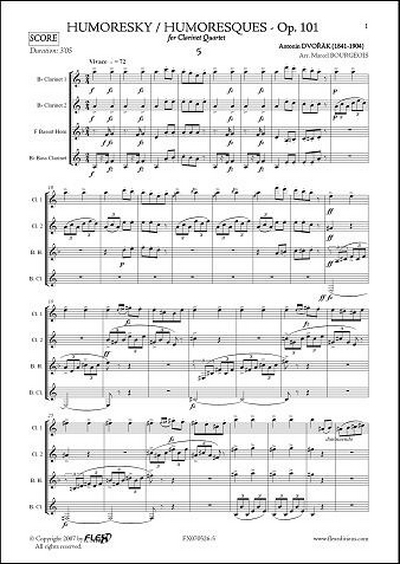 Humoresques Op. 101 - N 5 (DVORAK ANTONIN)