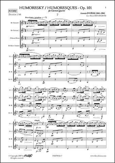 Humoresques Op. 101 - N 7 (DVORAK ANTONIN)
