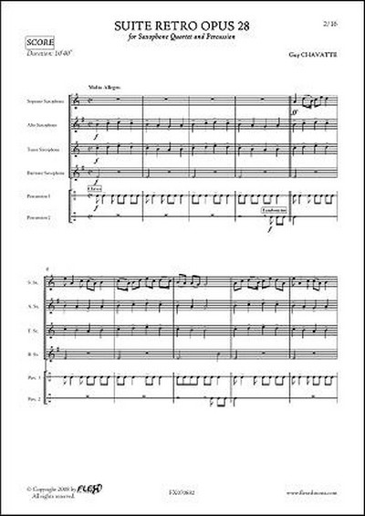Suite Retro Op. 28 (CHAVATTE GUY)