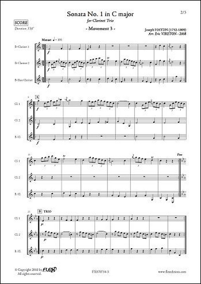 Sonate #1 En Do Majeur - Mvt 3 (HAYDN FRANZ JOSEF)