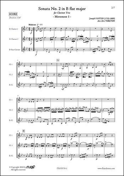 Sonate #2 En Sib Majeur - Mvt 1 (HAYDN FRANZ JOSEF)