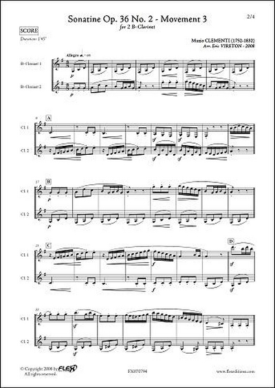 Sonatine Op. 36 #2 - 3Eme Mouvement