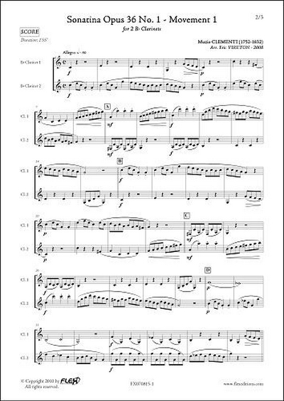 Sonatine Op. 36 #1 - Mouvement 1