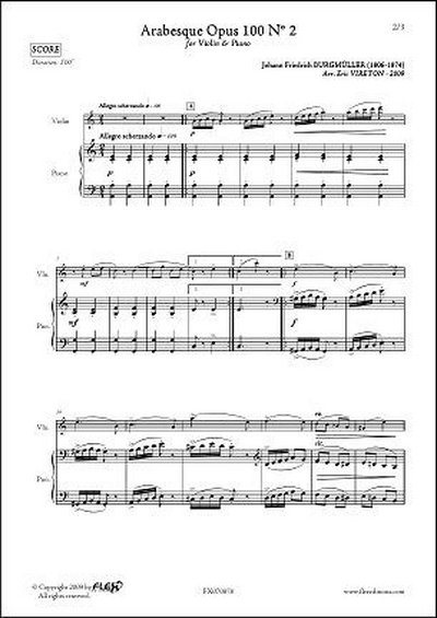 Arabesque Op. 100 #2 (BURGMULLER FRIEDRICH)