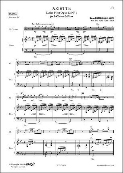 Ariette Op. 12 #1 (GRIEG EDVARD)