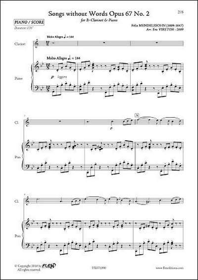 Romances Sans Paroles Op. 67 #2 (MENDELSSOHN-BARTHOLDY FELIX)