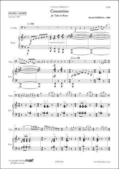 Concertino Pour Tuba Et Piano