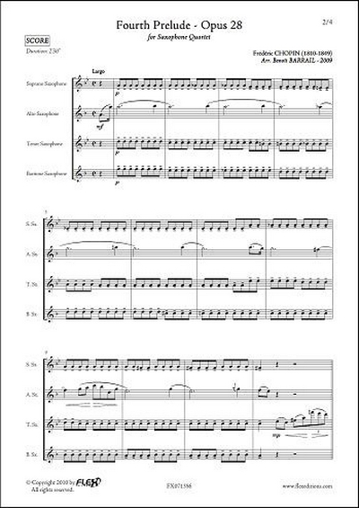 4ème Prelude Op. 28 (CHOPIN FREDERIC)
