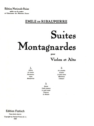 Suites Montagnardes/1Ere Suite (RIBAUPIERRE M)