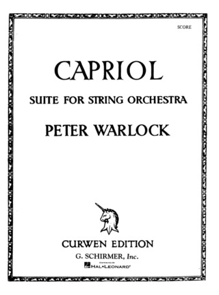 Warlock Peter Capriol Suite For String Orchestra Score