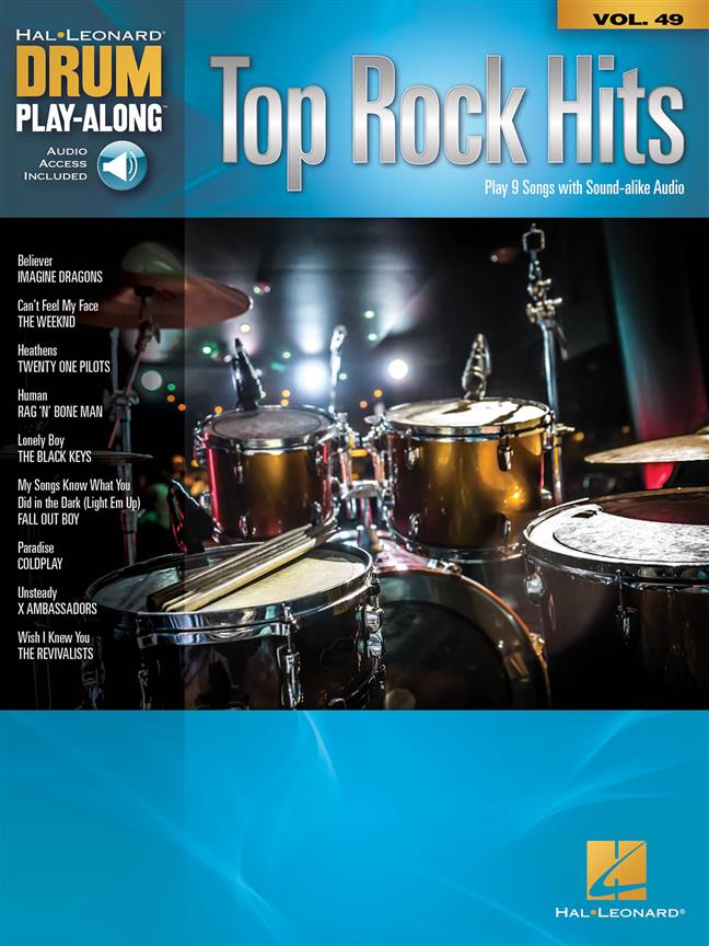 Top Rock Hits Drum Play-Along Volume 49