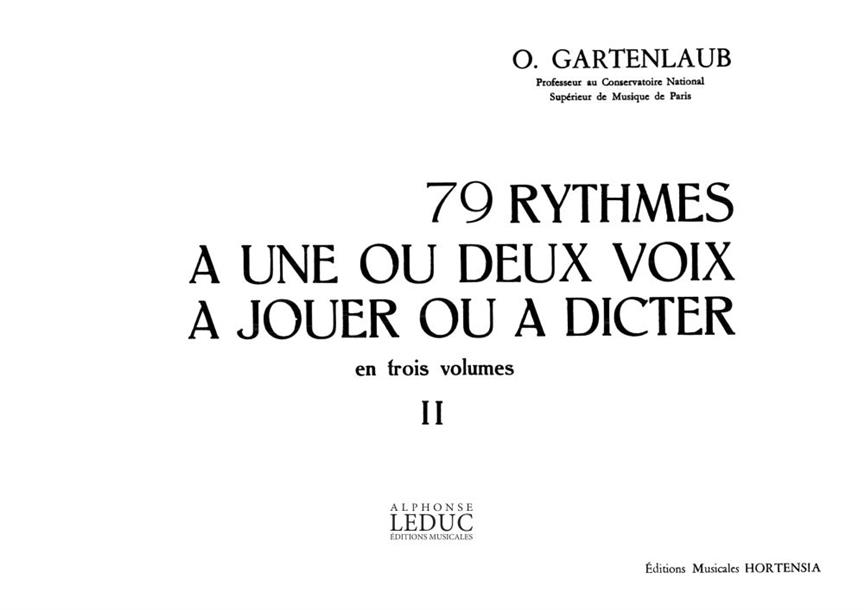 79 Rythmes A 1 Ou 2 Voix A Jouer Ou A Dicter En 3 Volumes Vol.2