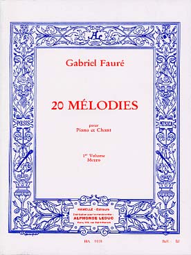 60 Melodies En 3 Volumes Vol.1/20 Melodies/Chant Mezzo-Soprano Et Piano (FAURE GABRIEL)