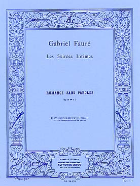 Romance Sans Paroles Op. 17 N03 (FAURE GABRIEL)